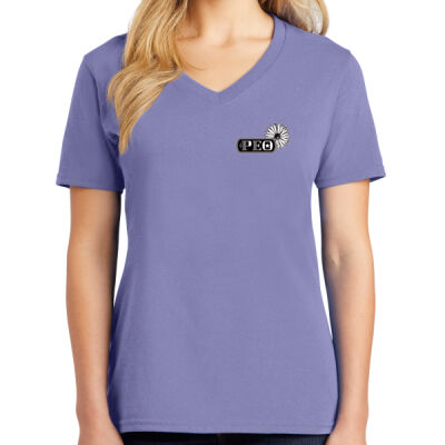 PEO - Ladies Core Cotton V Neck Tee Thumbnail